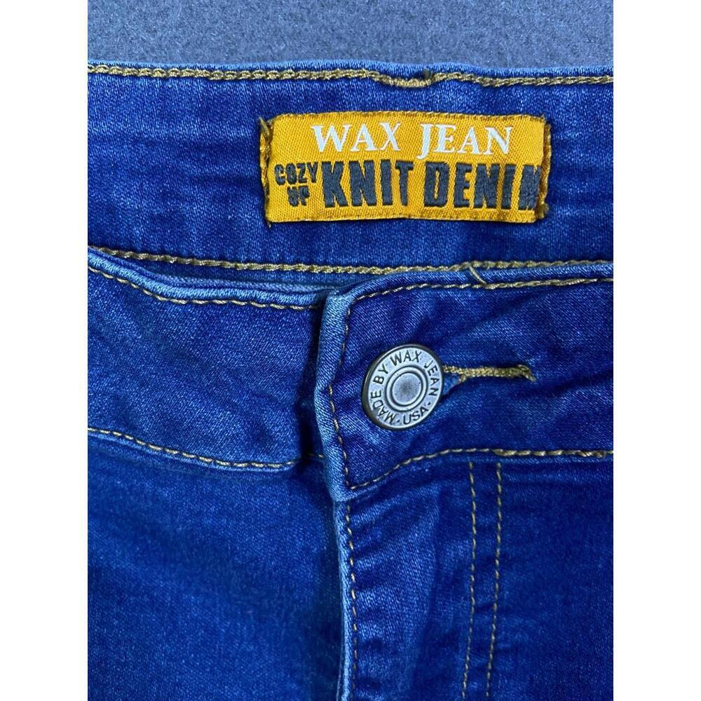 Wax Jean Cozy Up Knit Denim 90014XL Stretch Skinny Blue Jeans Size 20 Design USA - Picture 3 of 11